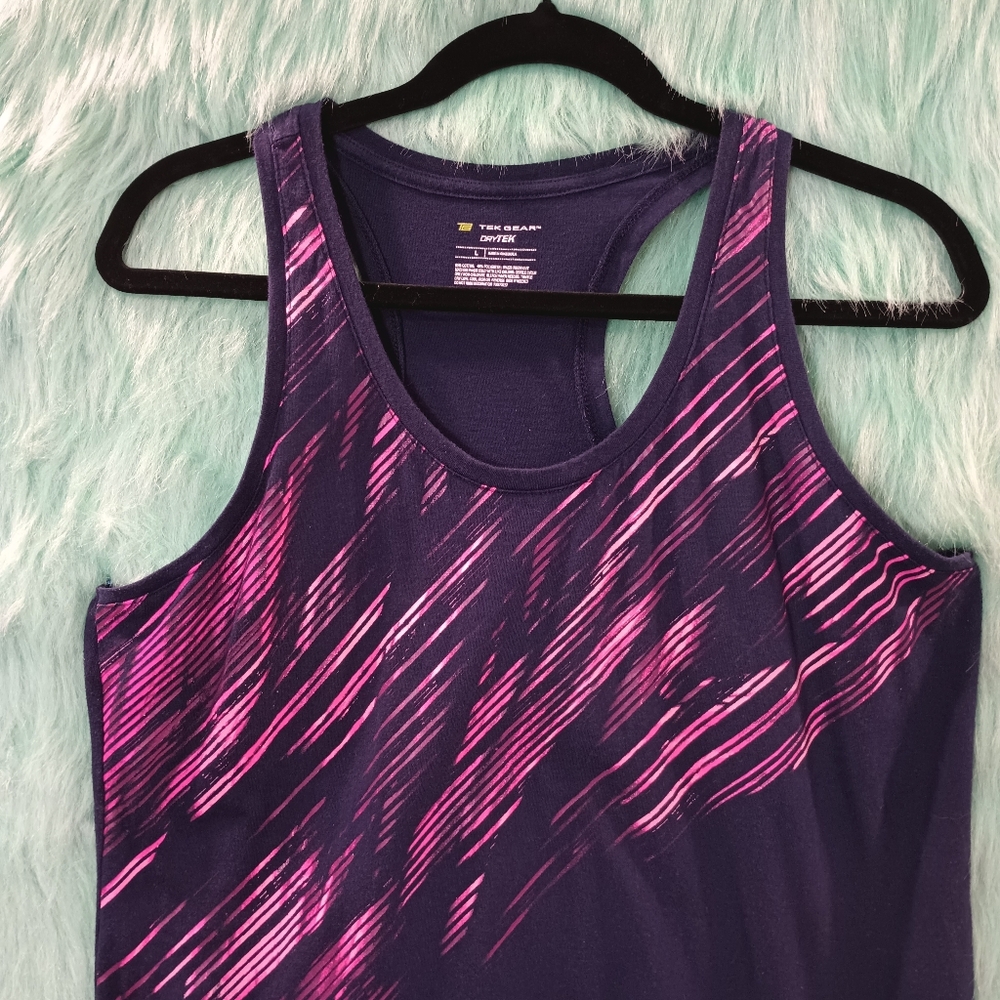 Tek Gear Dry Tek Sleeveless Blue Pink and Purple Tank Top Size L - Picture 4 of 7